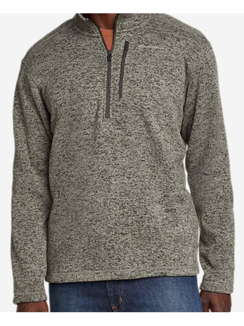 EDDIE BAUER Mens Convector 1/2 Zip Sweater Charcoal Heather- Medium, NEW - Picture 1 of 9